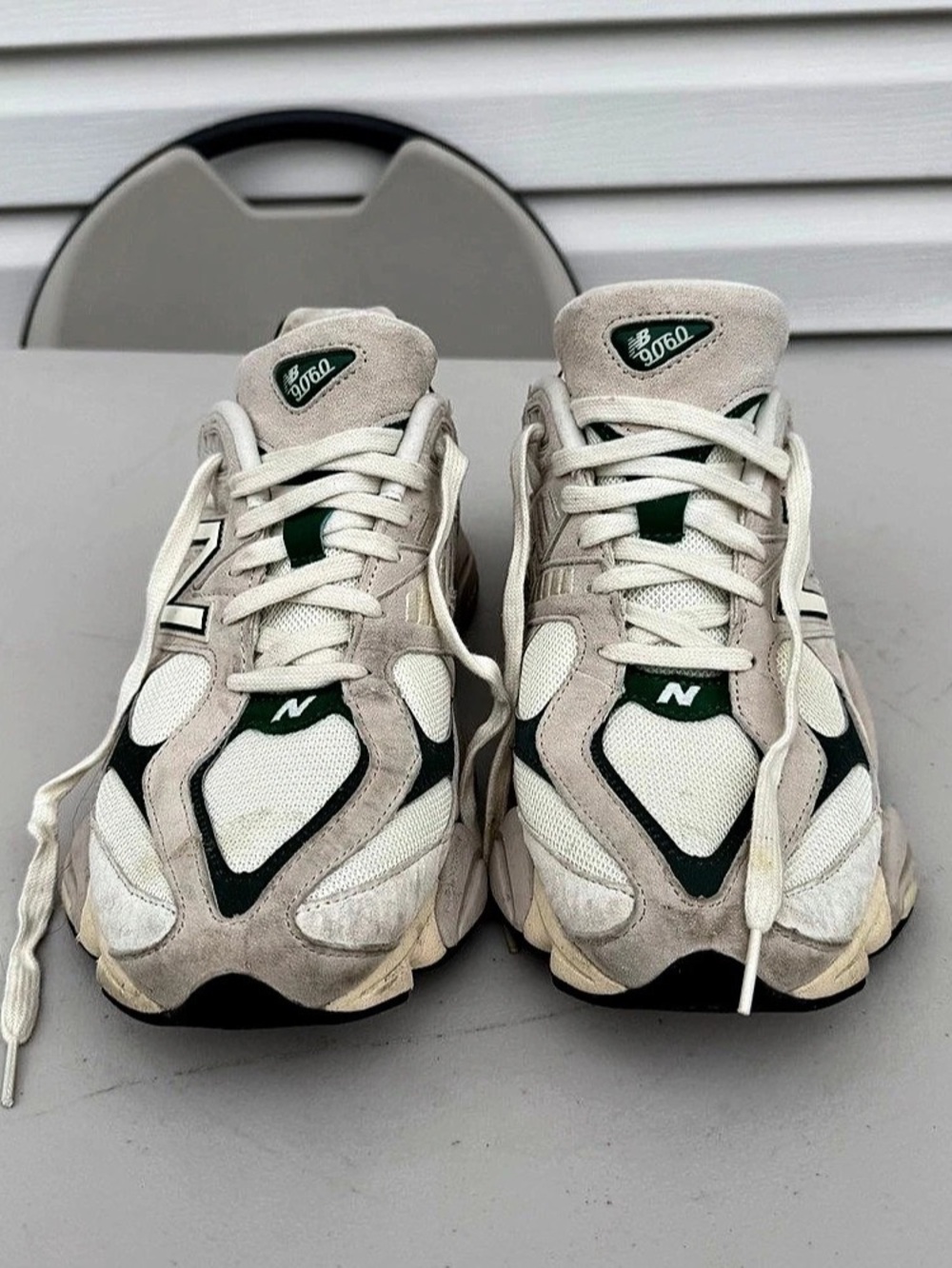 New Balance 9060 Sneakers White & Green US 13